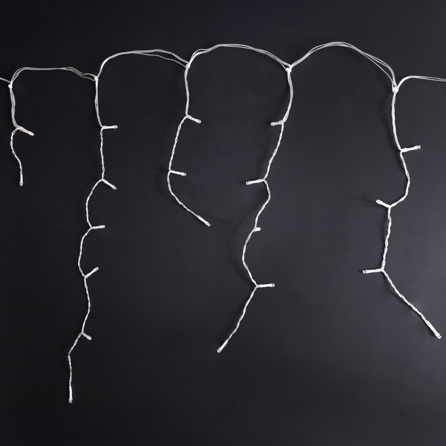 Brilagi - LED välistingimuste valguskett 200×LED/8 režiimi 13 m IP44 külmvalge jääpurikad