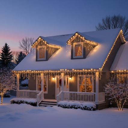 Brilagi - LED välisvalguskett 400xLED/8 funktsiooni 23m IP44 soe valge