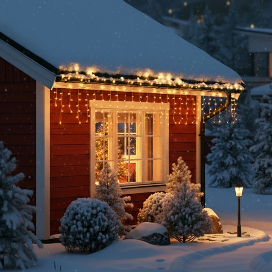 Brilagi - LED välisvalguskett 400xLED/8 funktsiooni 23m IP44 soe valge