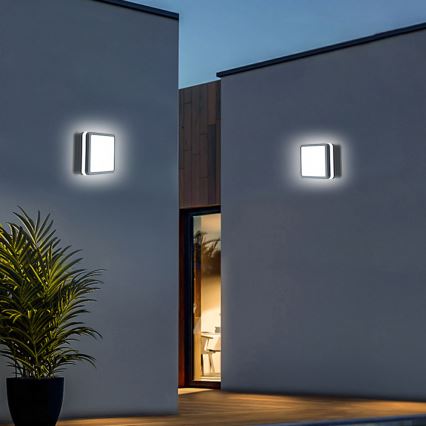 Brilagi - LED välisvalgusti liikumisanduriga BENE LED/18W/230V 22x22 cm antratsiit IP54
