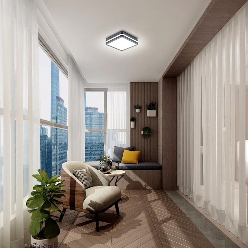 Brilagi - LED välisvalgusti liikumisanduriga BENE LED/18W/230V 22x22 cm antratsiit IP54