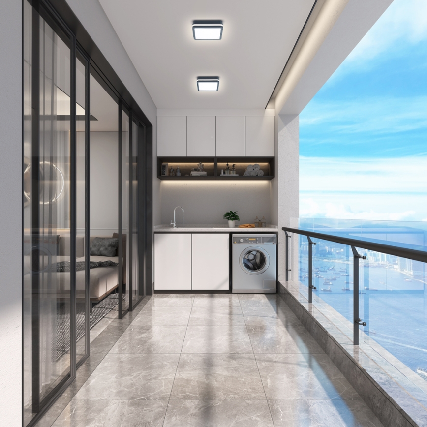 Brilagi - LED välisvalgusti liikumisanduriga BENE LED/18W/230V 22x22 cm antratsiit IP54