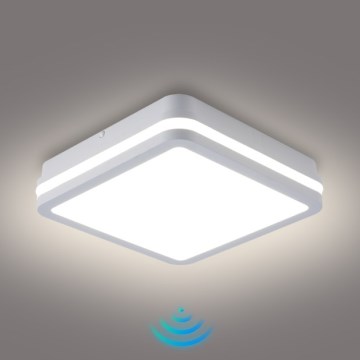 Brilagi - LED-välisvalgusti anduriga BENE LED/18W/230V 22x22 cm valge IP54