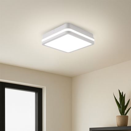 Brilagi - LED-välisvalgusti anduriga BENE LED/18W/230V 22x22 cm valge IP54