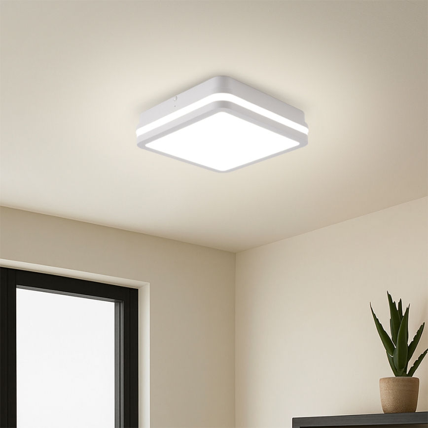 Brilagi - LED-välisvalgusti anduriga BENE LED/18W/230V 22x22 cm valge IP54