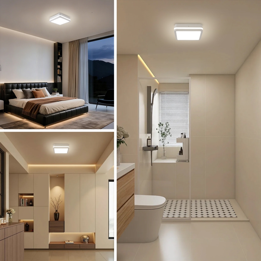 Brilagi - LED-välisvalgusti anduriga BENE LED/18W/230V 22x22 cm valge IP54