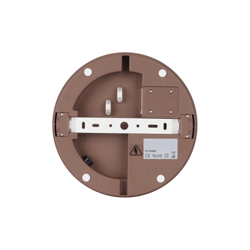 Brilagi - LED välistingimustele mõeldud laevalgusti liikumisanduriga BENE LED/18W/230V, läbimõõt 21,5 cm, pruun, IP54