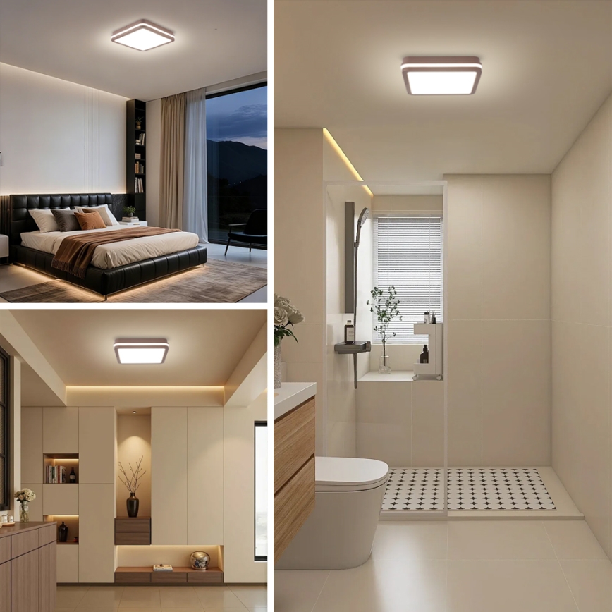 Brilagi - LED välilaelamp liikumisanduriga BENE LED/24W/230V 26x26 cm pruun IP54