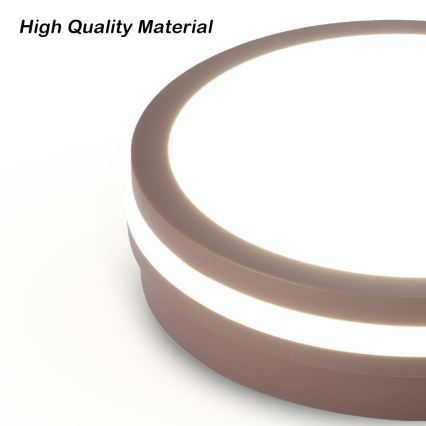 Brilagi - LED-välisvalgusti liikumisanduriga BENE LED/24W/230V, läbimõõt 26 cm, pruun, IP54