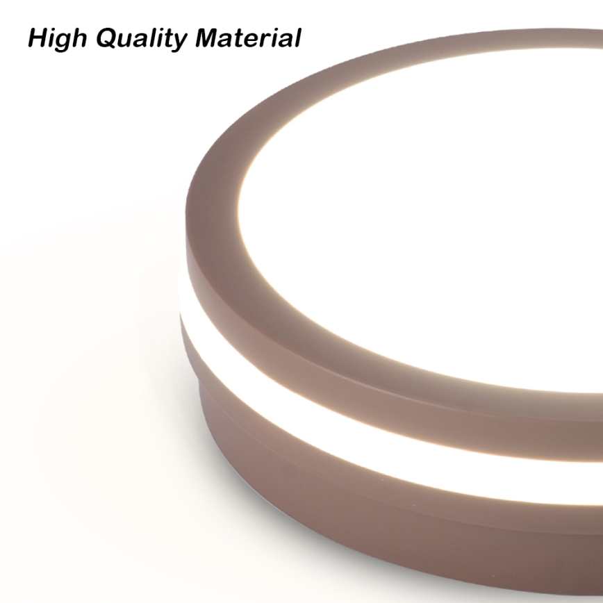 Brilagi - LED-välisvalgusti liikumisanduriga BENE LED/24W/230V, läbimõõt 26 cm, pruun, IP54