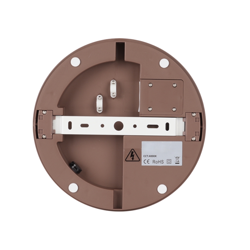 Brilagi - LED-välisvalgusti liikumisanduriga BENE LED/24W/230V, läbimõõt 26 cm, pruun, IP54