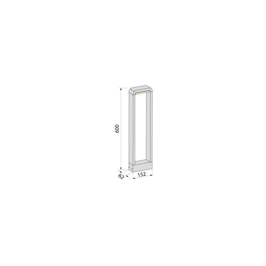 BRILAGI - LED välisvalgusti BARI LED/10W/230V 4000K IP65 60 cm antratsiit