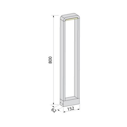 BRILAGI - LED Välisvalgusti BARI LED/10W/230V 4000K IP65 80 cm antratsiit