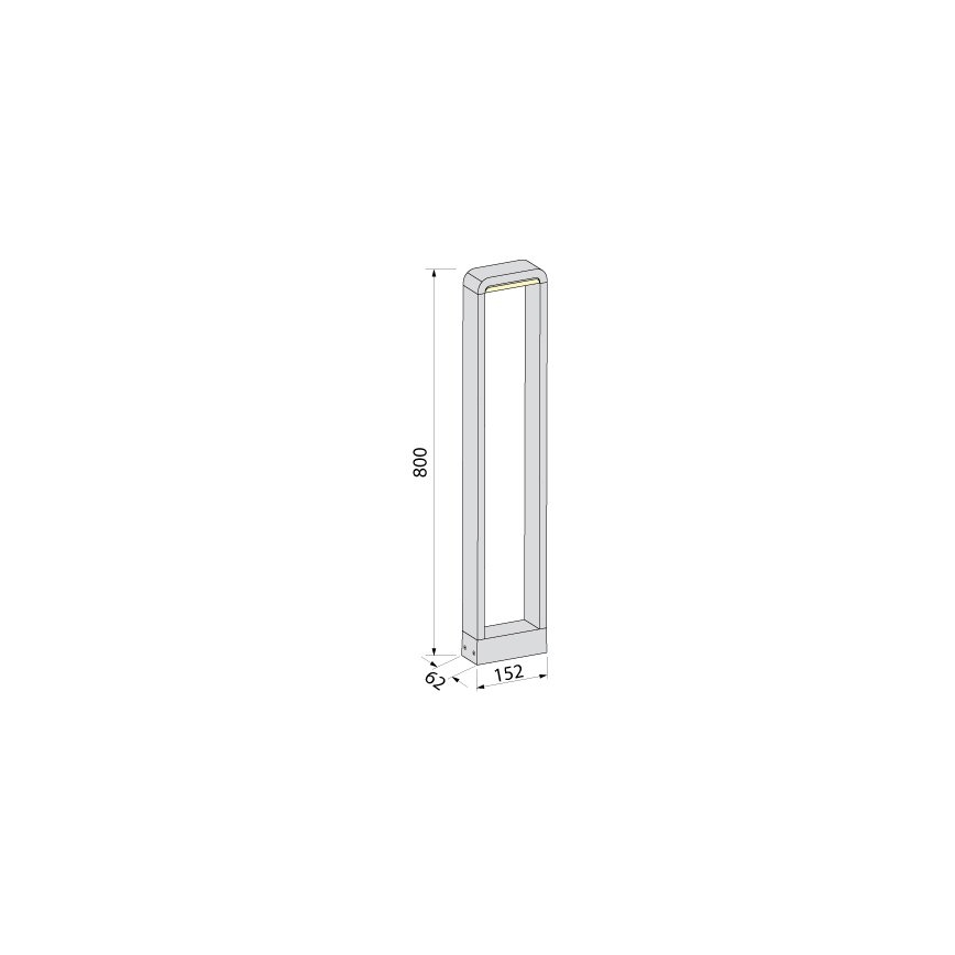 BRILAGI - LED Välisvalgusti BARI LED/10W/230V 4000K IP65 80 cm antratsiit