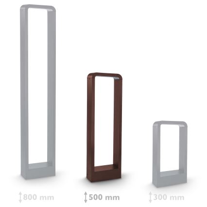 Brilagi - LED välisvalgusti BARI LED/7W/230V 3000/4000/6000K pruun IP54 50 cm