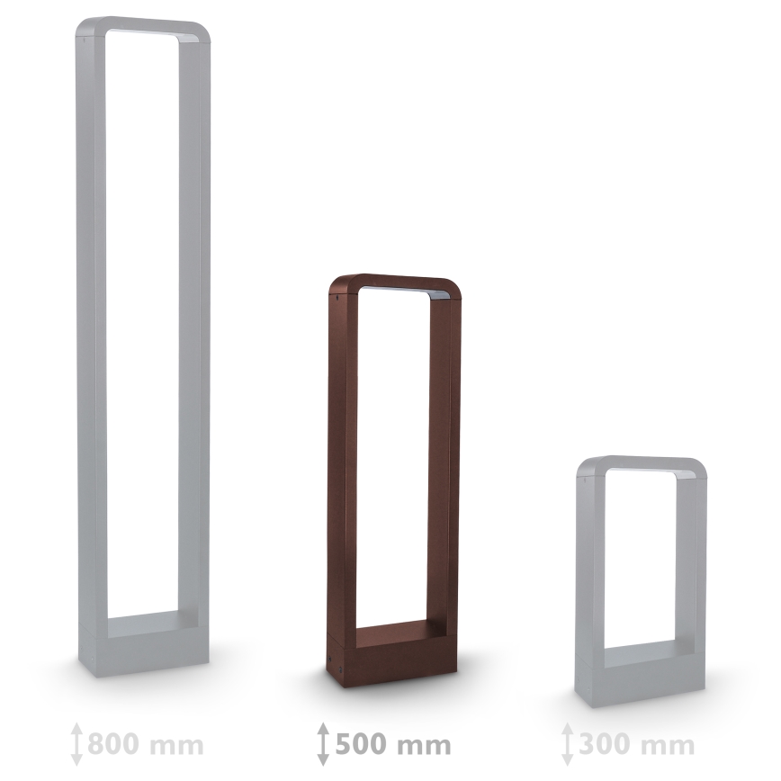 Brilagi - LED välisvalgusti BARI LED/7W/230V 3000/4000/6000K pruun IP54 50 cm