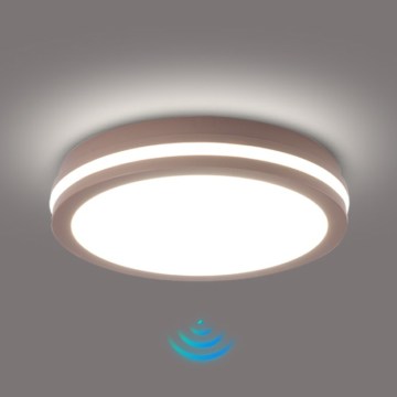 Brilagi - LED välisvalgusti BENE liikumisanduriga LED/24W/230V läbimõõduga 26 cm pruun IP54