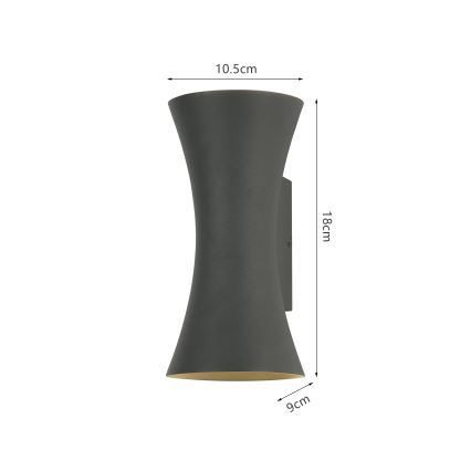 Brilagi - LED välisvalgusti BICON LED/10W/230V antratsiit IP44