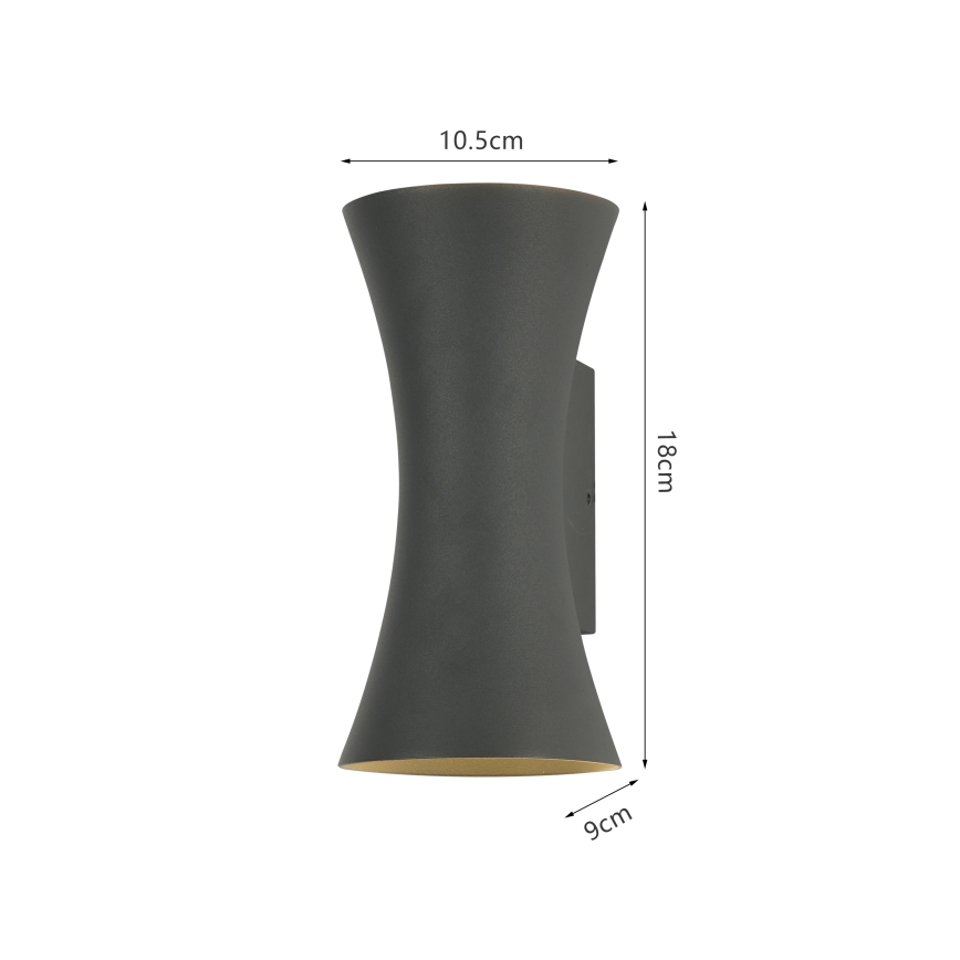 Brilagi - LED välisvalgusti BICON LED/10W/230V antratsiit IP44