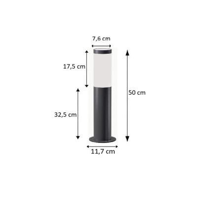 BRILAGI - LED välisvalgusti ELIA 1xE27/7W/230V 4000K IP44 50 cm antratsiit