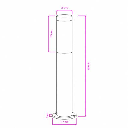 BRILAGI - LED välisvalgusti ELIA 1xE27/7W/230V 4000K IP44 50 cm mattkroom
