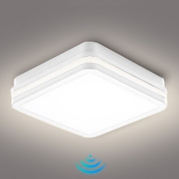 Brilagi - LED välisvalgusti liikumisanduriga BENE LED/18W/230V 22x22 cm valge IP54
