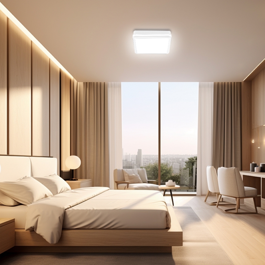 Brilagi - LED välisvalgusti liikumisanduriga BENE LED/18W/230V 22x22 cm valge IP54