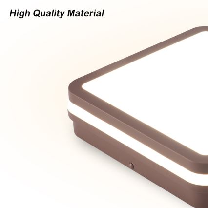 Brilagi - LED-välislaevalgusti liikumisanduriga BENE LED/24W/230V 26x26 cm pruun IP54