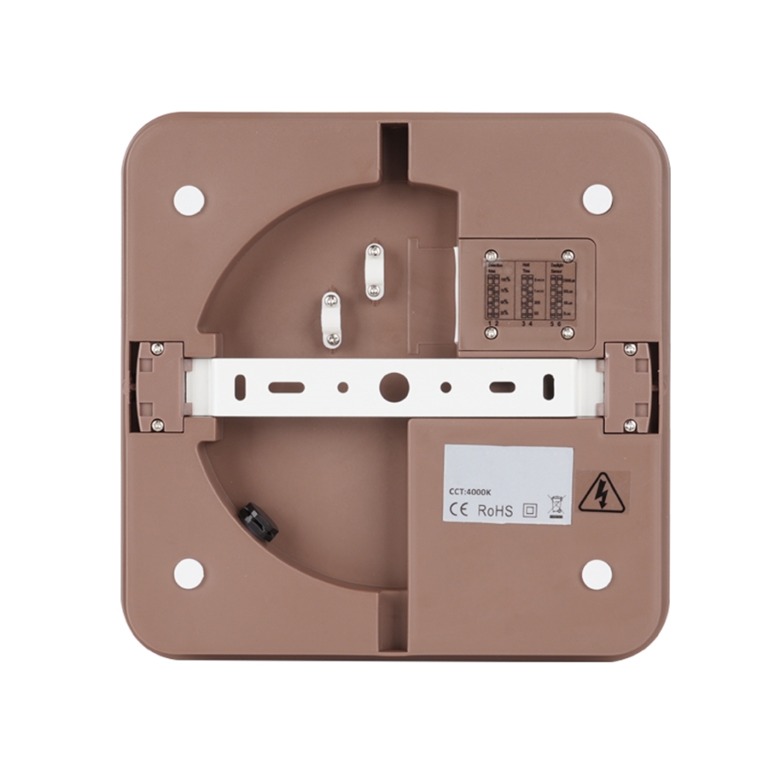 Brilagi - LED-välislaevalgusti liikumisanduriga BENE LED/24W/230V 26x26 cm pruun IP54