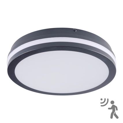 Brilagi - LED-välisvalgusti liikumisanduriga BENE LED/24W/230V, läbimõõt 26 cm, antratsiit, IP54