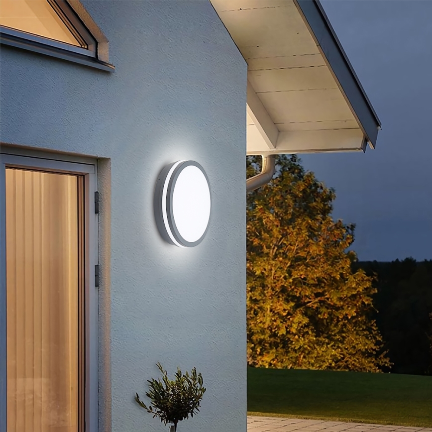 Brilagi - LED-välisvalgusti liikumisanduriga BENE LED/24W/230V, läbimõõt 26 cm, antratsiit, IP54