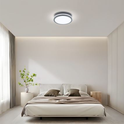 Brilagi - LED-välisvalgusti liikumisanduriga BENE LED/24W/230V, läbimõõt 26 cm, antratsiit, IP54