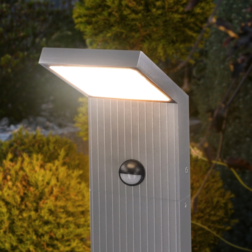 Brilagi - RIANO LED-välisvalgusti anduriga LED/8W/230V, hõbedane, IP65