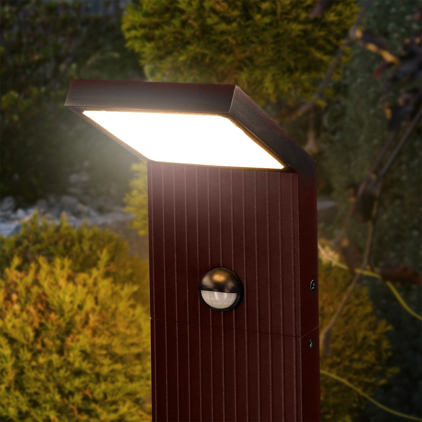 BRILAGI - LED-välisvalgusti liikumisanduriga RIANO LED/8W/230V pruun IP65 80 cm