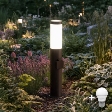BRILAGI - LED välisvalgusti pistikupesaga ELIA 1xE27/7W/230V 4000K IP44 50 cm antratsiit