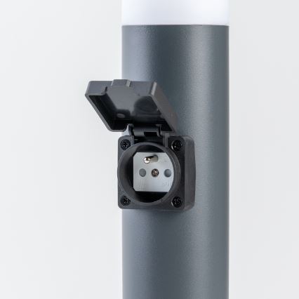 BRILAGI - LED välisvalgusti pistikupesaga ELIA 1xE27/7W/230V 4000K IP44 50 cm antratsiit