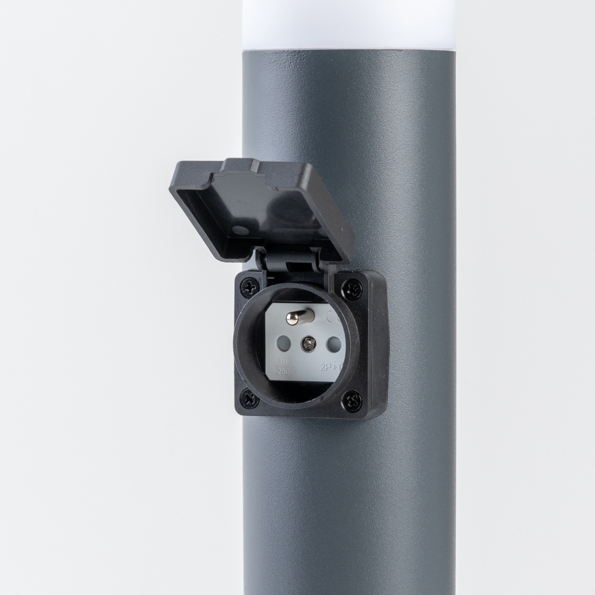 BRILAGI - LED välisvalgusti pistikupesaga ELIA 1xE27/7W/230V 4000K IP44 50 cm antratsiit