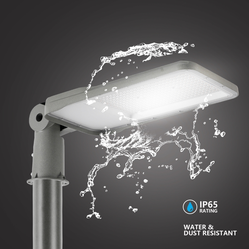 Brilagi - LED tänavavalgusti 3 m postiga ja pöördeühendusega URBANLIGHT LED/200W/230V hall IP65