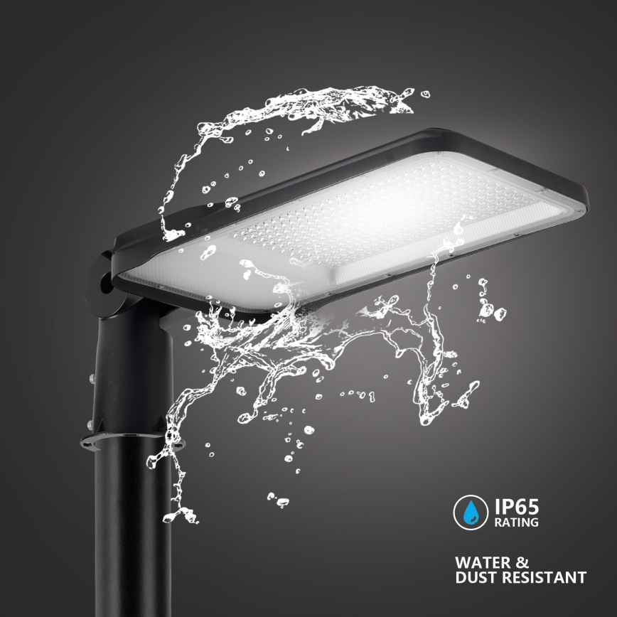 Brilagi - LED tänavavalgusti koos 3 m postiga ja liigendiga URBANLIGHT LED/200W/230V, must, IP65