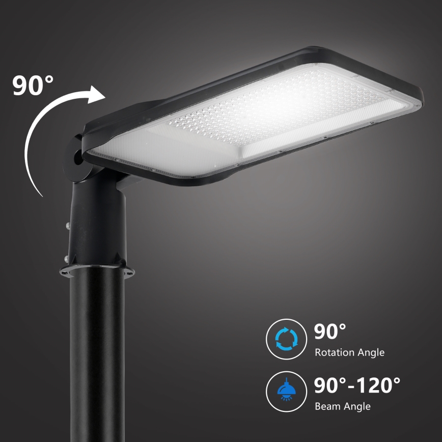 Brilagi - LED tänavavalgusti koos 3 m postiga ja liigendiga URBANLIGHT LED/200W/230V, must, IP65