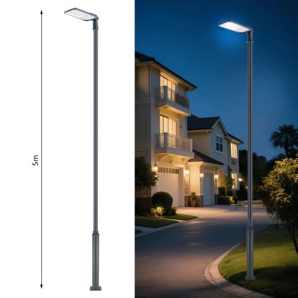 Brilagi - LED tänavavalgusti koos 5 m postiga ja liigendiga URBANLIGHT LED/200W/230V antratsiit IP65