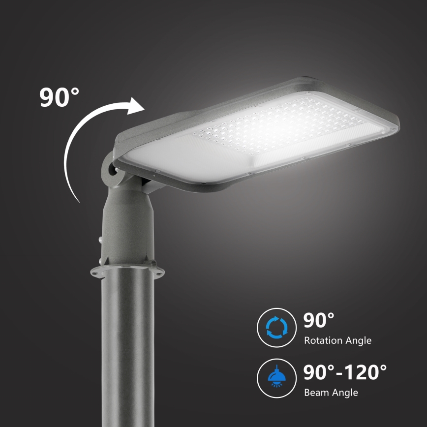 Brilagi - LED tänavavalgusti koos 3 m postiga ja liigendiga URBANLIGHT LED/100W/230V, hall, IP65