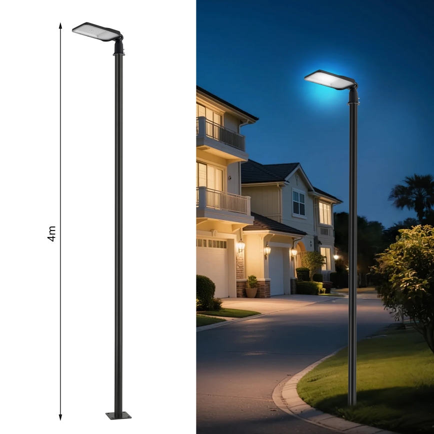 Brilagi - LED välitänavavalgusti 4 m postiga ja liigendiga URBANLIGHT LED/100W/230V must IP65