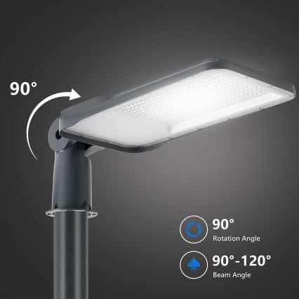 Brilagi - LED välistingimuste tänavavalgusti 4 m postiga ja liigendiga URBANLIGHT LED/200W/230V antratsiit IP65