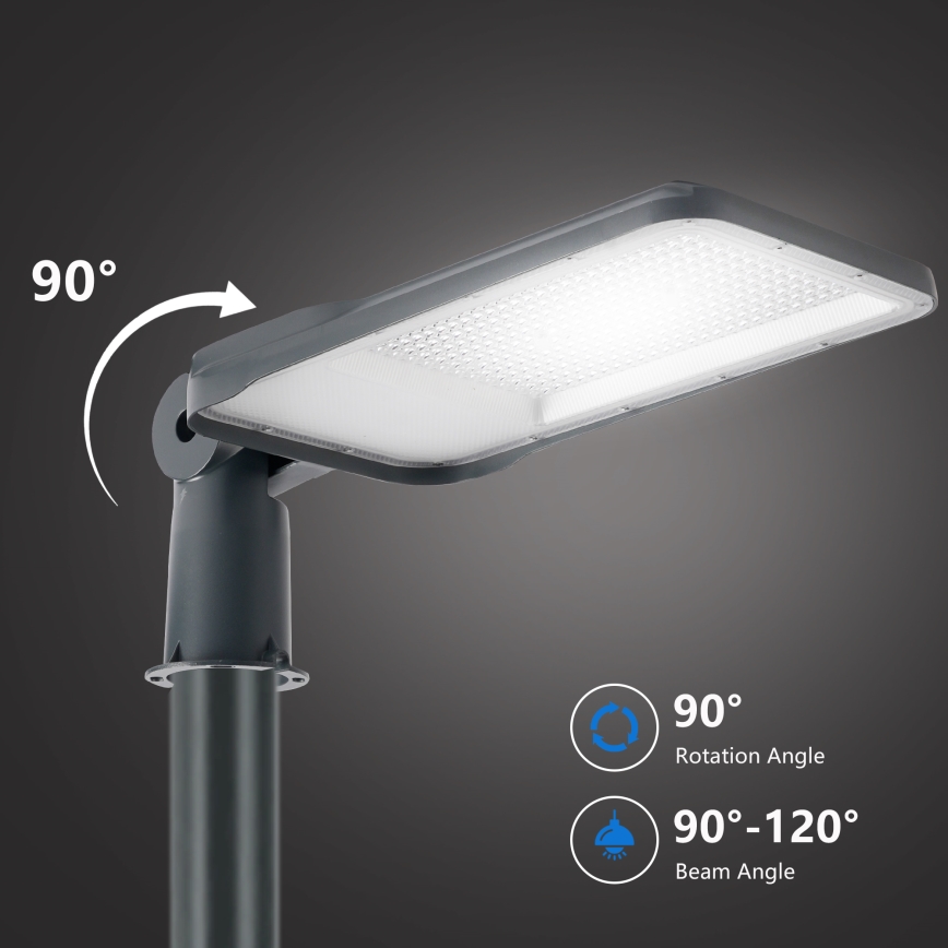 Brilagi - LED välistingimuste tänavavalgusti 4 m postiga ja liigendiga URBANLIGHT LED/200W/230V antratsiit IP65