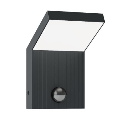 Brilagi - LED väline seinavalgusti liikumisanduriga RIANO LED/8W/230V antratsiit IP65
