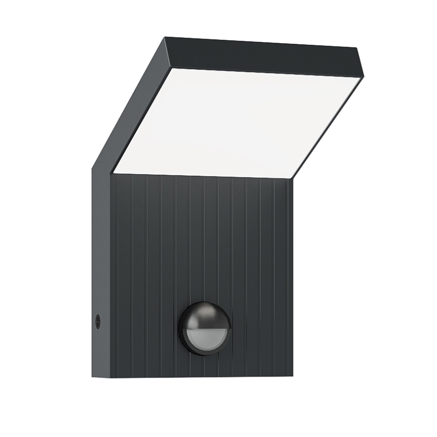 Brilagi - LED väline seinavalgusti liikumisanduriga RIANO LED/8W/230V antratsiit IP65