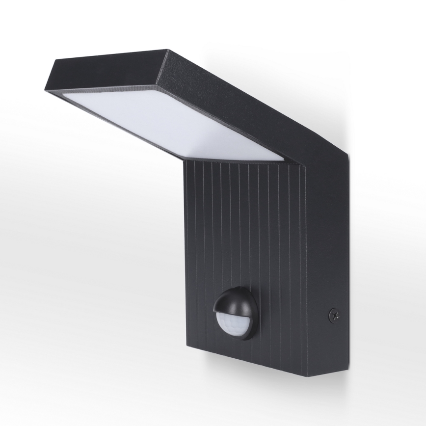 Brilagi - LED väline seinavalgusti liikumisanduriga RIANO LED/8W/230V antratsiit IP65