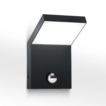 Brilagi - LED väline seinavalgusti liikumisanduriga RIANO LED/8W/230V antratsiit IP65
