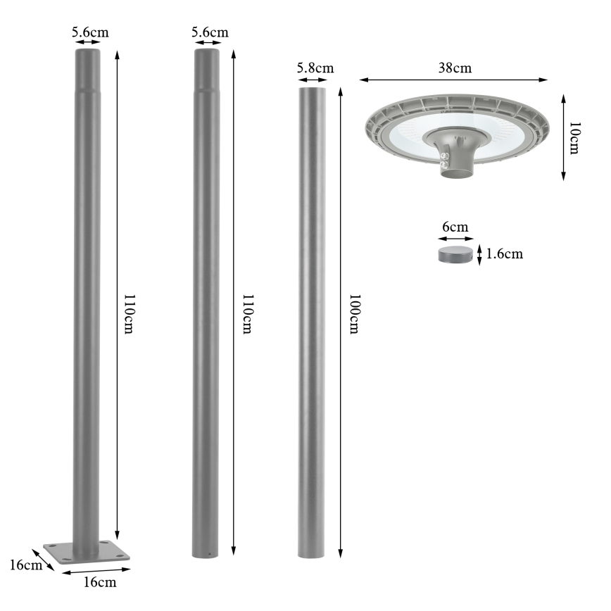 BRILAGI - LED välisvalgusti URBANSPARK LED/120W/230V hall IP65